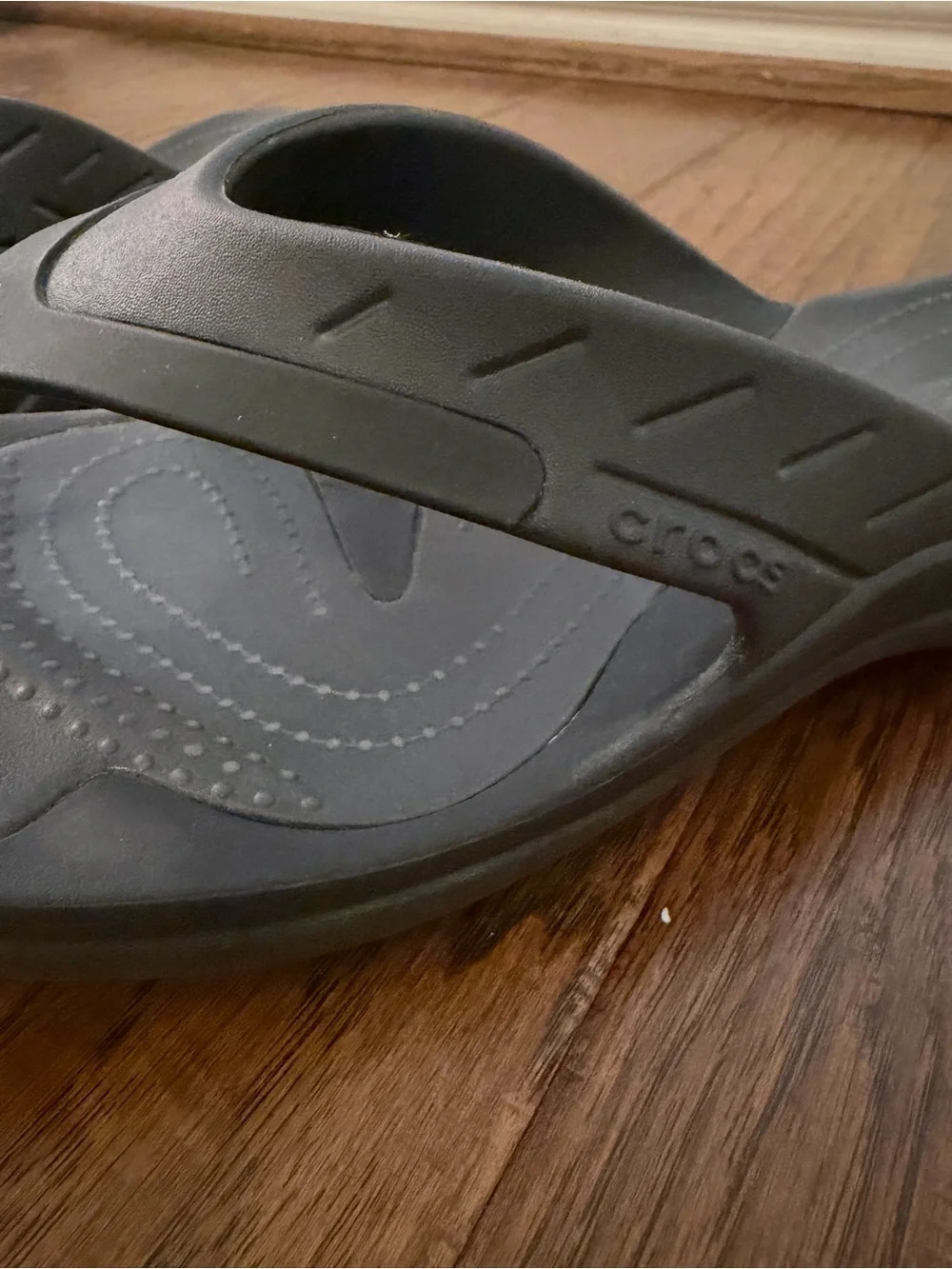 CROCS Dual Comfort Black Modi Sport Flip Flops Men's 12